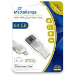 MEDIARANGE USB 3.0 COMBO FLASH DRIVE WITH APPLE LIGHTNING PLUG 64GB - (MR983)