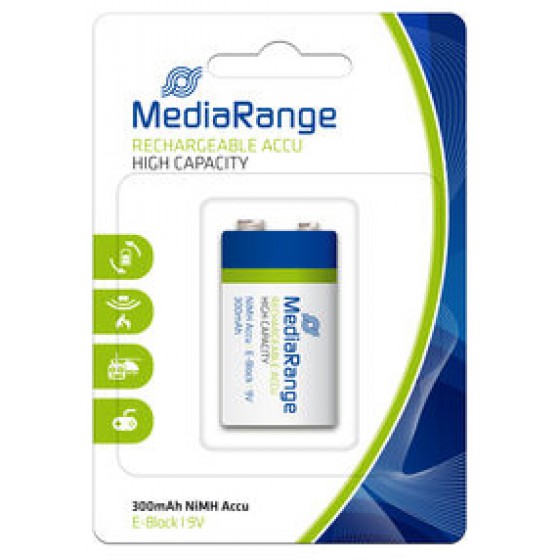 ���������������� �������� MEDIARANGE HIGH CAP. NIMH ACCUS E-BLOCK HR22 9V (6HR61) - (MRBAT124)