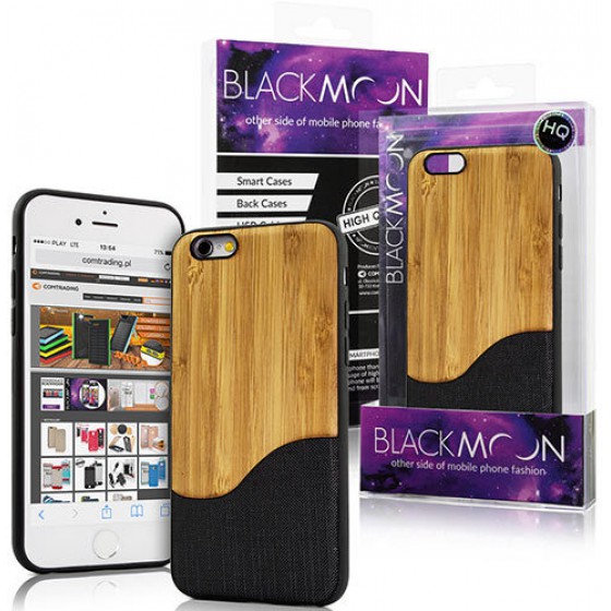 BLACKMOON BACK CASE WOOD WAVE IPHONE 7 PLUS/8 PLUS BLACK - (6982018520098)