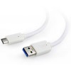 CABLEXPERT USB 3.0 AM TO TYPE-C CABLE 1M WHITE - (CCP-USB3-AMCM-1M-W)