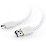 CABLEXPERT USB 3.0 AM TO TYPE-C CABLE 1M WHITE - (CCP-USB3-AMCM-1M-W)