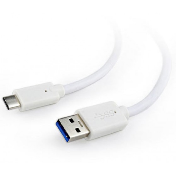 CABLEXPERT USB 3.0 AM TO TYPE-C CABLE 1M WHITE - (CCP-USB3-AMCM-1M-W)