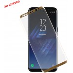 TEMPERED GLASS SAMSUNG S8 G950 5.8 9H 0.30MM 3D CURVED GOLD IDO IDOL 1991
