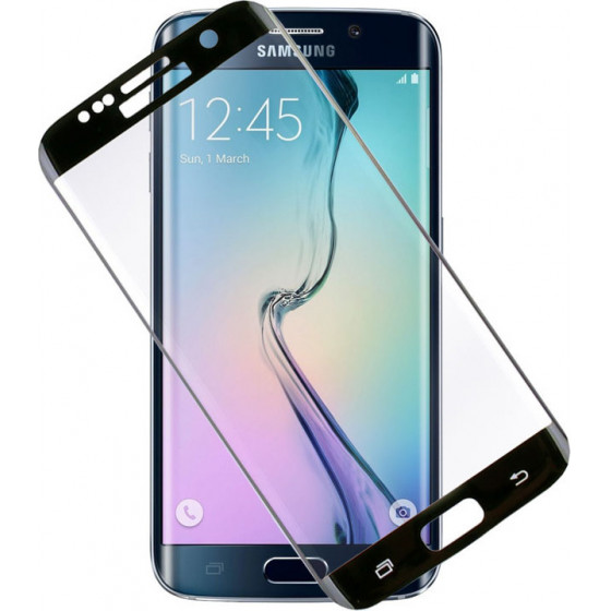 TEMPERED GLASS SAMSUNG S7 G930 5.1 9H 0.25MM 3D SEMI-CURVED BLACK IDOL 1991