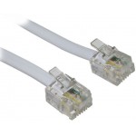 POWERTECH ������� ��������� RJ11 6P4C, 10M, GRAY - (CAB-T006)