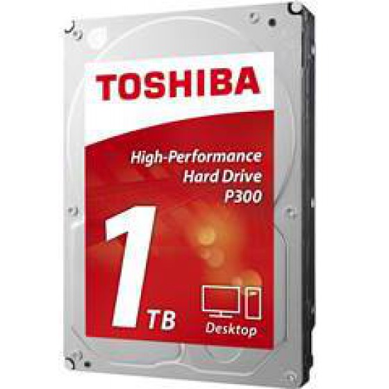 TOSHIBA HDD 3.5 1TB P300 HDWD110UZSVA, SATA3, 7200RPM, CACHE 64MB, BULK