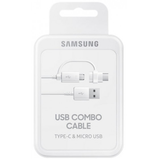 SAMSUNG DATACABLE MICRO USB & USB-C WHITE - (EP-DG930DWEGWW)