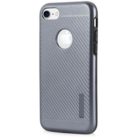 POWERTECH ���� CARBON ARMOR HYBRID ��� IPHONE 7, GRAY
