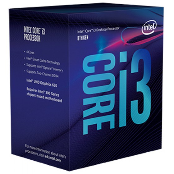 INTEL CORE CPU I3-8100 3.60GHZ S1151 COFFEE LAKE - (BX80684I38100)