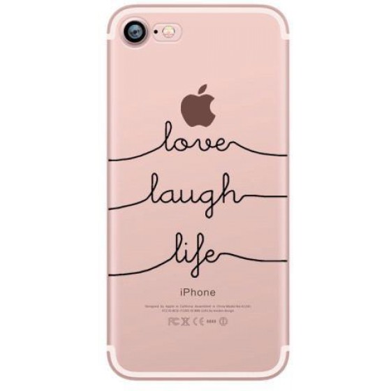 ���� TPU INOS APPLE IPHONE 7/ IPHONE 8 ART THEME LOVE-LAUGH-LIFE