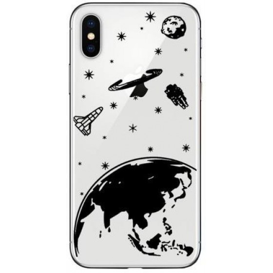 ���� TPU INOS APPLE IPHONE X ART THEME PLANETS