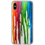 ���� TPU INOS APPLE IPHONE X ART THEME VERTICAL WATERCOLOR