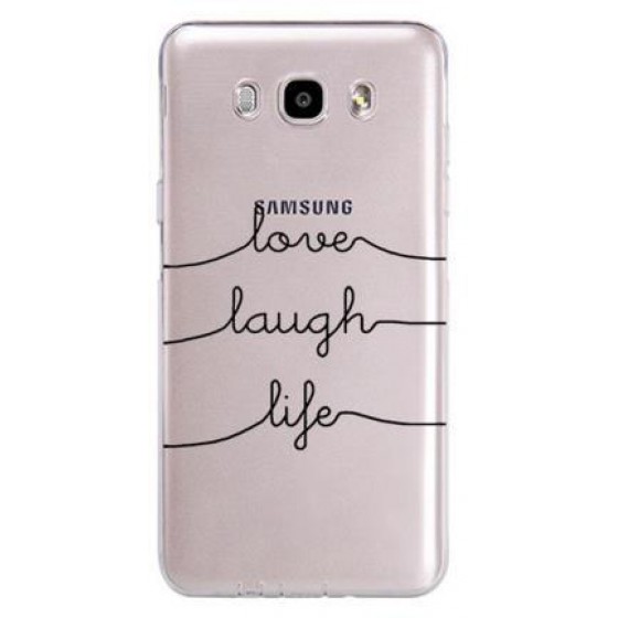 ���� TPU INOS SAMSUNG J510F GALAXY J5 (2016) ART THEME LOVE-LAUGH-LIFE