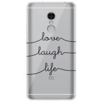 ���� TPU INOS XIAOMI REDMI NOTE 4/ 4X (DUAL SIM) ART THEME LOVE-LAUGH-LIFE