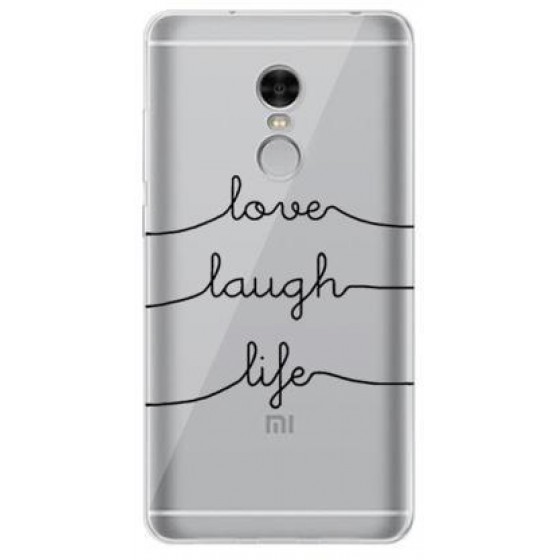 ���� TPU INOS XIAOMI REDMI NOTE 4/ 4X (DUAL SIM) ART THEME LOVE-LAUGH-LIFE