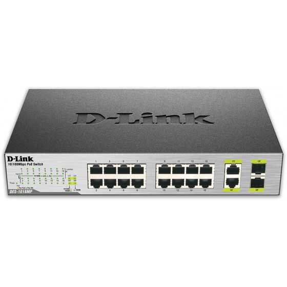 SWITCH D-LINK 16X10/100 DES-1018MP