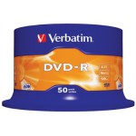 VERBATIM DVD-R 120 4.7GB 16X CAKE BOX X50 (PRINTABLE) (43533)