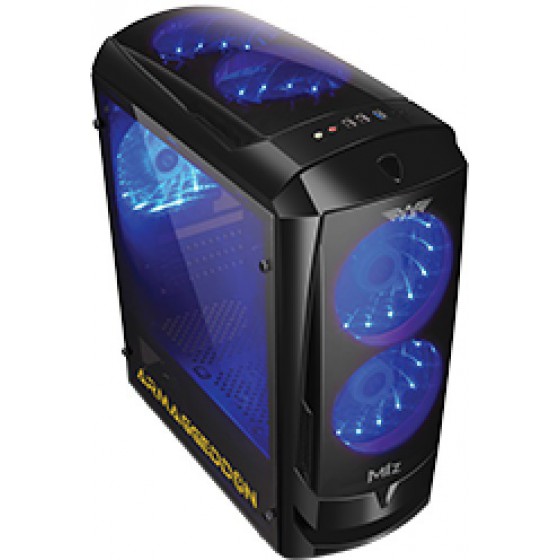 ARMAGGEDDON GAMING PC CASE M1Z BLACK 2 FAN