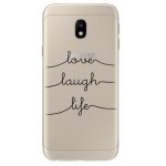 ���� TPU INOS SAMSUNG J330F GALAXY J3 (2017) ART THEME LOVE-LAUGH-LIFE