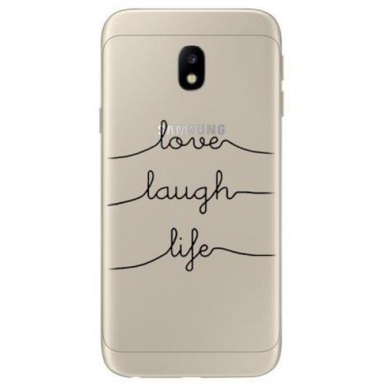 ���� TPU INOS SAMSUNG J330F GALAXY J3 (2017) ART THEME LOVE-LAUGH-LIFE