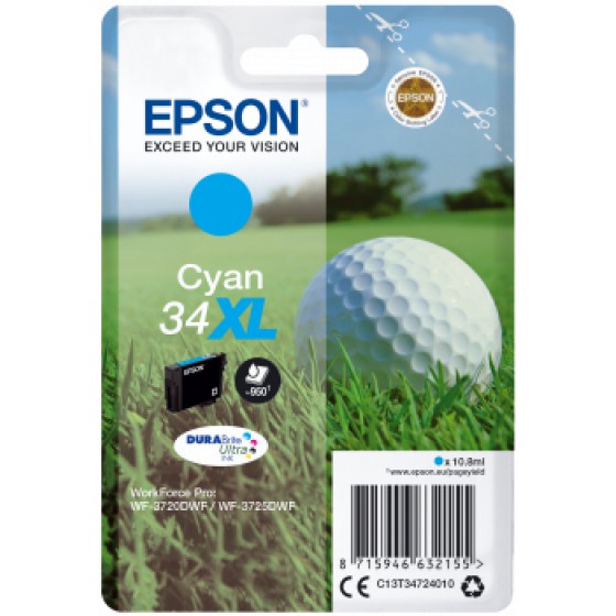 EPSON SINGLEPACK CYAN 34XL DURA - (C13T34724010)