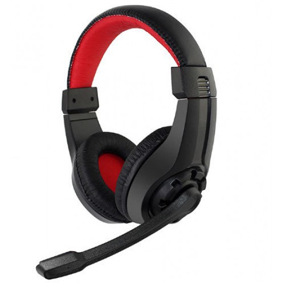 GEMBIRD GAMING HEADSET WITH VOLUME CONTROL BLACK/RED - (GHS-01)
