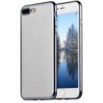 POWERTECH ���� METAL TPU ��� IPHONE 7/8 PLUS, BLACK