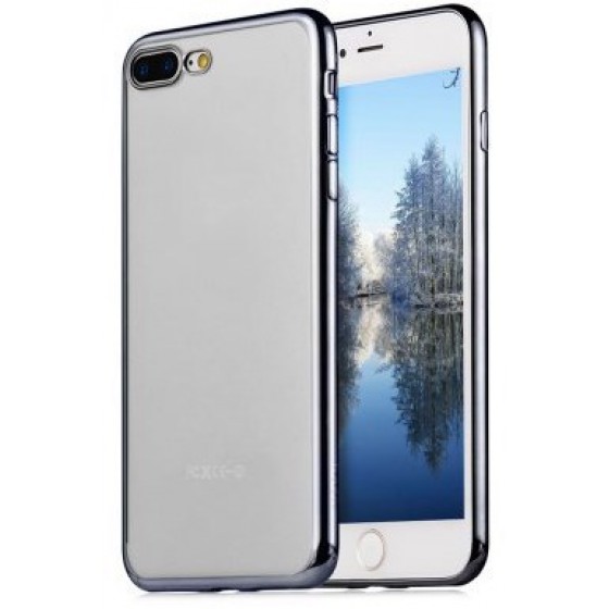 POWERTECH ���� METAL TPU ��� IPHONE 7/8 PLUS, BLACK
