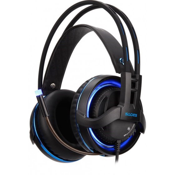 SADES GAMING HEADSET DIABLO, USB, REALTEK AUDIO, RGB LED - (SA-916)
