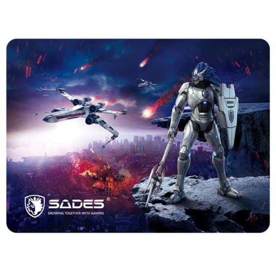 SADES GAMING MOUSE PAD LIGHTNING, LOW FRICTION, RUBBER BASE, 350 X 260MM - (SA-LIGHTNING)