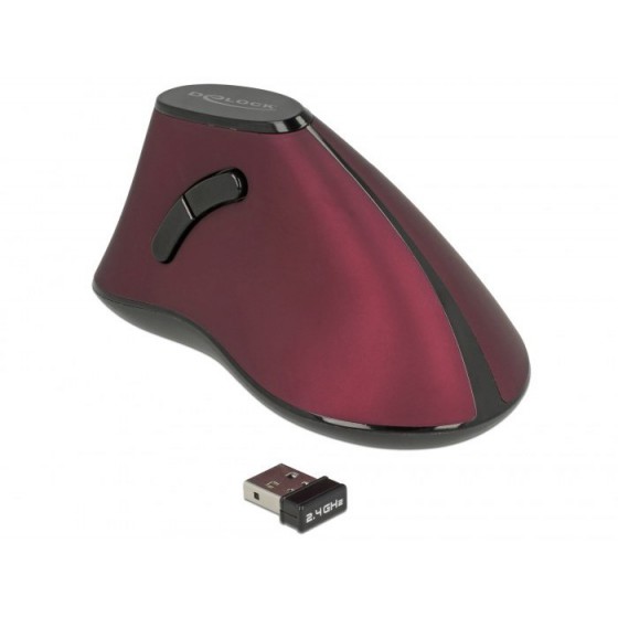 DELOCK ���������� VERTICAL MOUSE, ������, ��������, 5 BUTTONS - (12528)