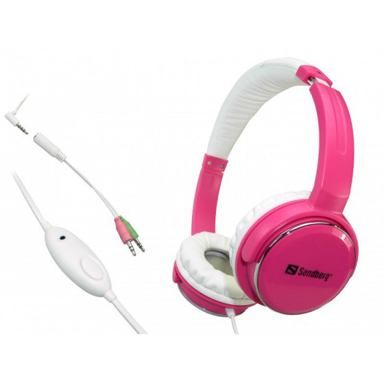SANDBERG HOME N STREET HEADSET PINK (125-90)