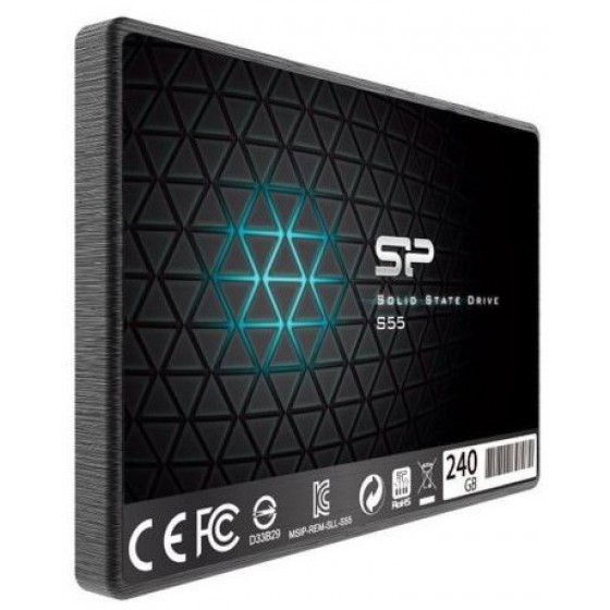 SILICON POWER SLIM S55 ���������� ������ SSD 240GB, SLC CACHE, SATA III