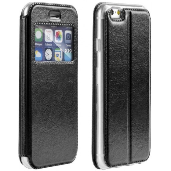 POWERTECH ���� MAGNET VIEW LEATHER ��� IPHONE 7/8, �����