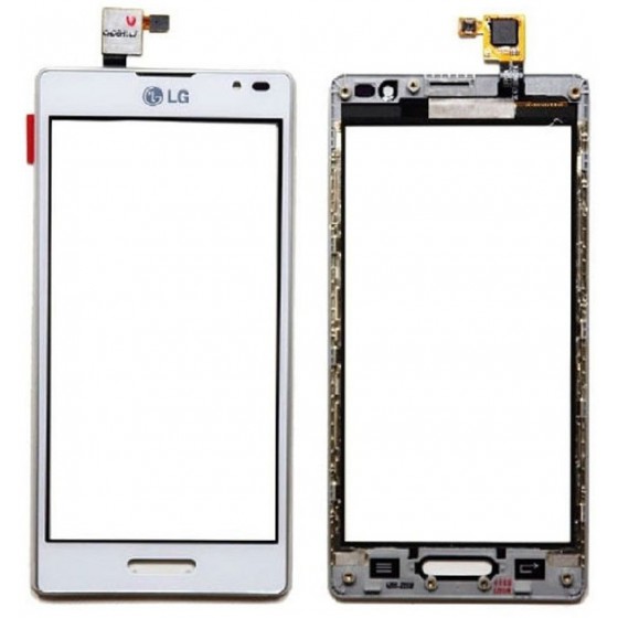 LG P760 OPTIMUS L9 TOUCH SCREEN + LENS - FRONT COVER WHITE