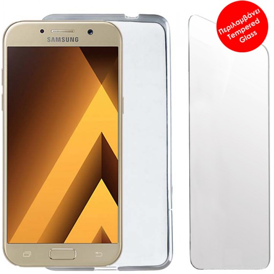COMBO ��� SAMSUNG A5 2017 A520 5.2 TEMPERED 0.30+SLIMCOLOR WHITE VL