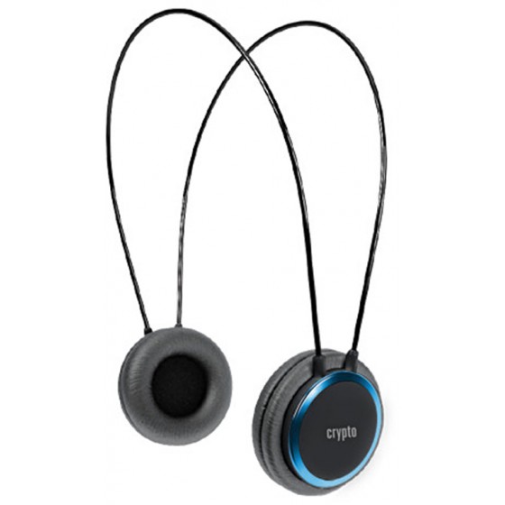 CRYPTO HEADPHONE HP-100 BLACK/BLUE ON-EAR CLOSE - (W005962)