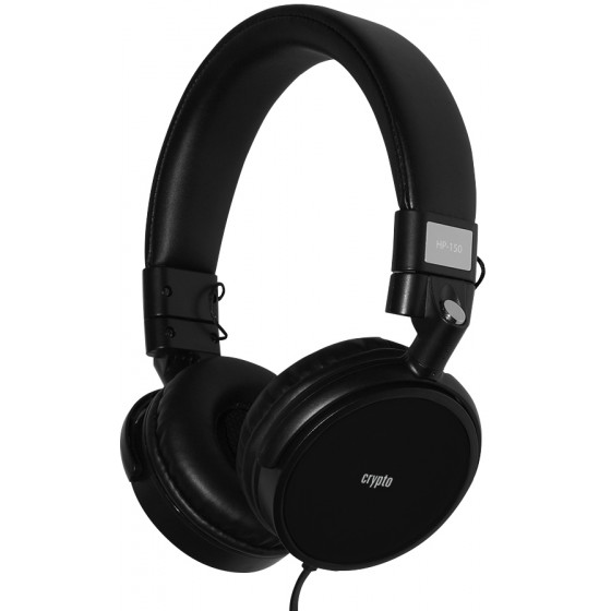 CRYPTO HEADPHONE HP-150 BLACK ON-EAR CLOSE - (W005964)