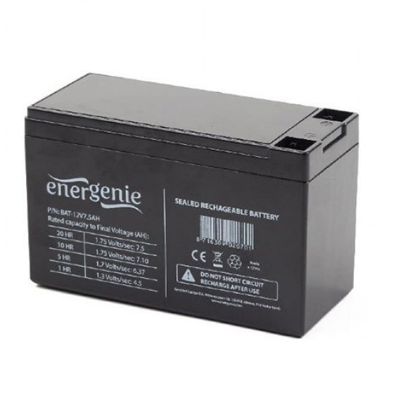 ENERGENIE LEAD BATTERY FOR UPS 12V 7,5AH - (BAT-12V75AH)