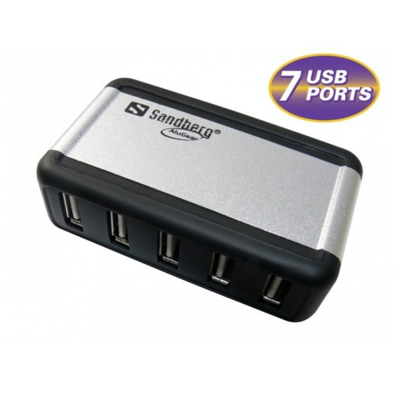 SANDBERG USB HUB ALUGEAR (7 PORTS) (135-59)