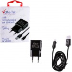 LIGHTNING(��������-DATA VCD05+TRAVEL VLU25 2500MA)IOS11 BLACK VT