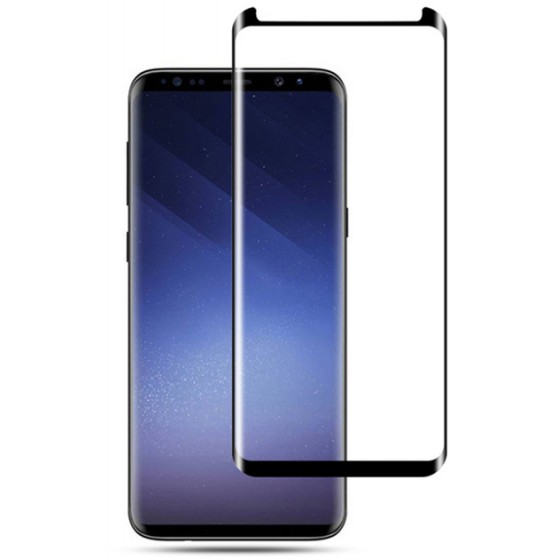 POWERTECH TEMPERED GLASS 3D MINI ��� SAMSUNG S9 BLACK - (TGC-0068)