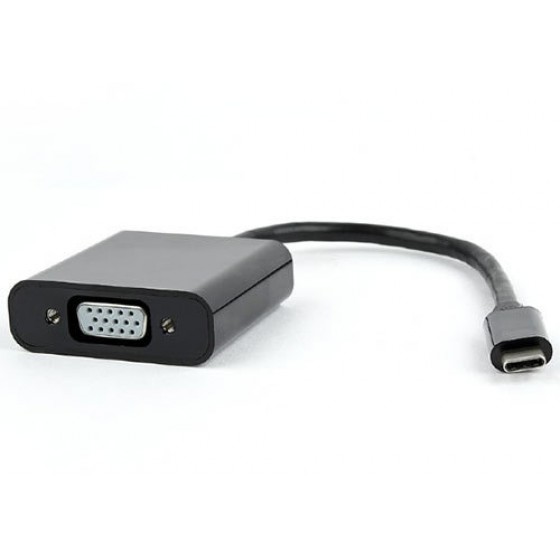 CABLEXPERT USB-C TO VGA ADAPTER BLACK - (AB-CM-VGAF-01)