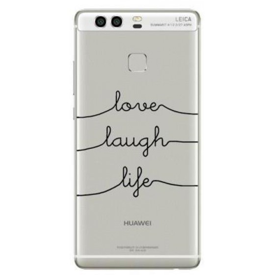 INOS ���� TPU ��� HUAWEI P SMART (DUAL SIM) ART THEME LOVE-LAUGH-LIFE - (5205598109424)
