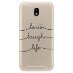 INOS ���� TPU ��� SAMSUNG J730F GALAXY J7 (2017) ART THEME LOVE-LAUGH-LIFE - (5205598109455)