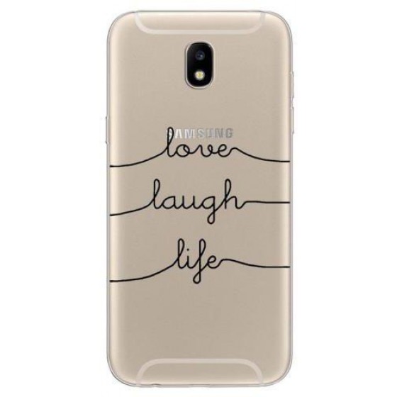 INOS ���� TPU ��� SAMSUNG J730F GALAXY J7 (2017) ART THEME LOVE-LAUGH-LIFE - (5205598109455)