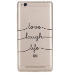 INOS ���� TPU ��� XIAOMI REDMI 4A (DUAL SIM) ART THEME LOVE-LAUGH-LIFE - (5205598109547)