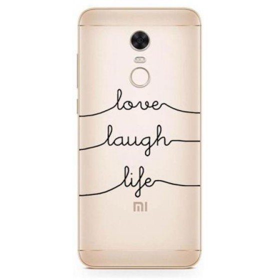 INOS ���� TPU ��� XIAOMI REDMI 5 PLUS (DUAL SIM) ART THEME LOVE-LAUGH-LIFE - (5205598109608)