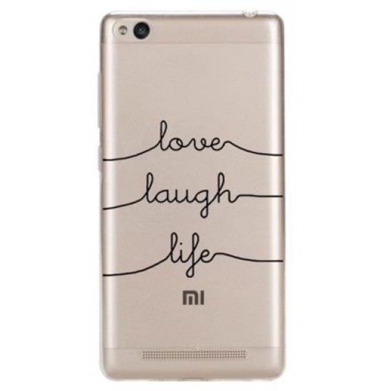 INOS ���� TPU ��� XIAOMI REDMI 5A (DUAL SIM) ART THEME LOVE-LAUGH-LIFE - (5205598109639)