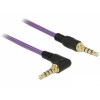 DELOCK ������� JACK STEREO �� JACK STEREO 4PIN 3.5MM 90� ��� 1M - (85611)